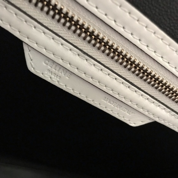 Celine Mini Luggage Smooth Leather Black & White - Picture 7 of 7